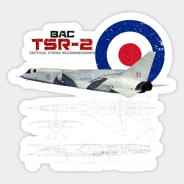 British BAC TSR-2 (light) Sticker by NorthAngle